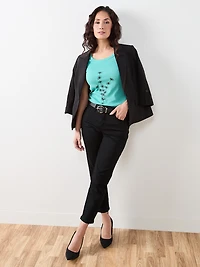 Lilly Coloured Ankle Jean in Black
