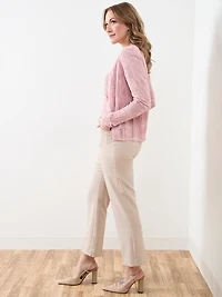 Long Sleeve Mesh Pattern Cardigan