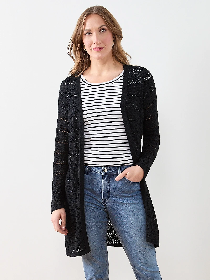 Long Sleeve Open Stitch Cardigan
