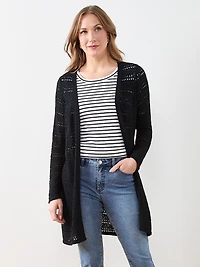 Long Sleeve Open Stitch Cardigan