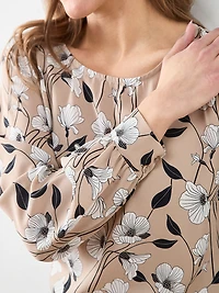 Long Sleeve Round Neck Blouse