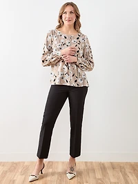 Long Sleeve Round Neck Blouse