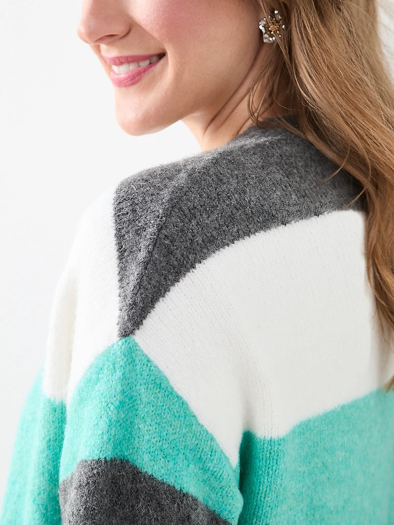 Long Sleeve Stripe Cardigan