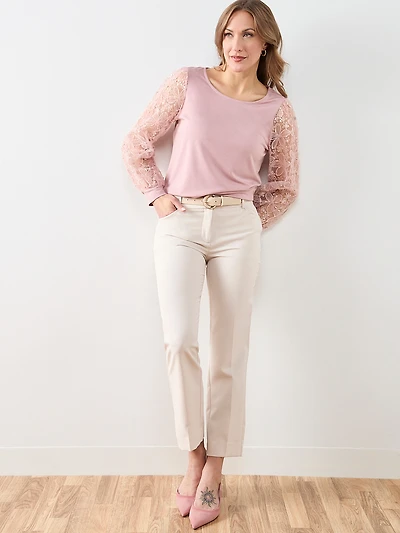 Long Sleeve with Applique Top