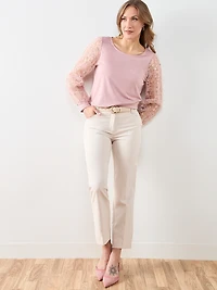 Long Sleeve with Applique Top