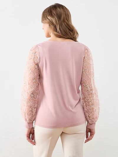 Long Sleeve with Applique Top