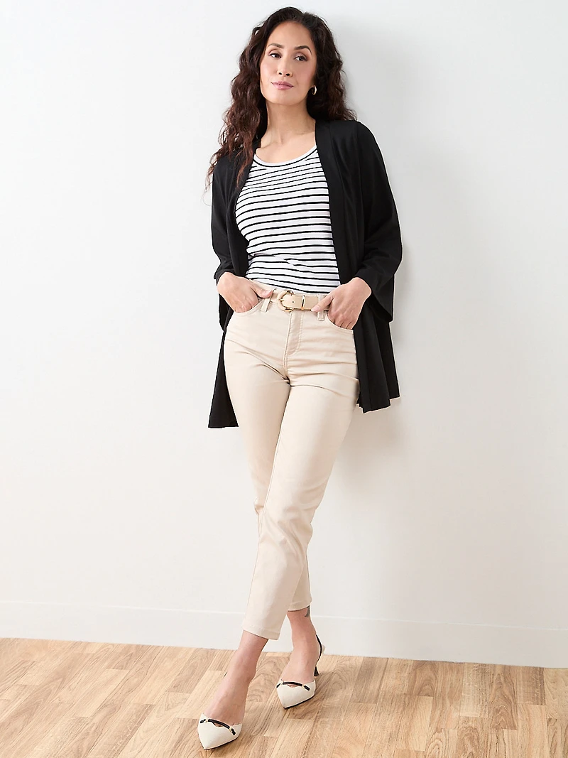 Petite Long Sleeve Edge to Edge Topper
