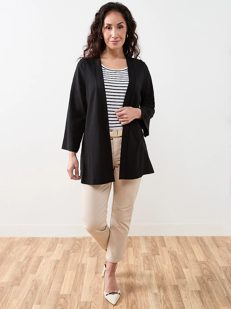 Petite Long Sleeve Edge to Edge Topper