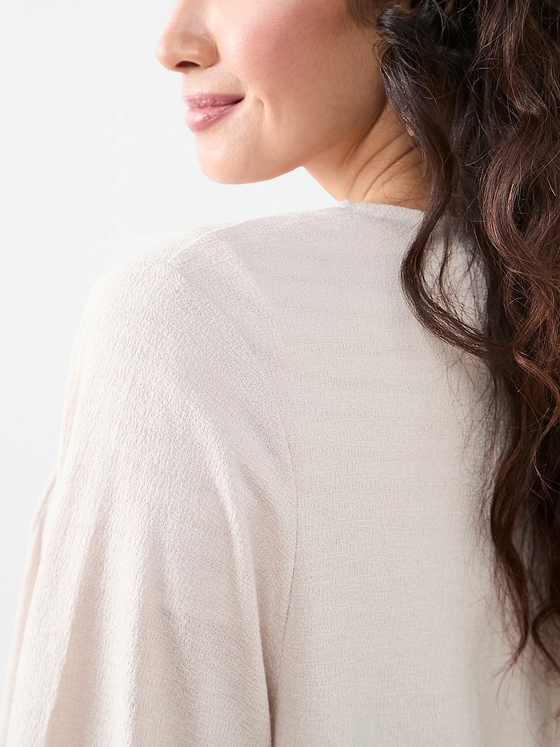 Petite Long Sleeve Edge-to-Edge Topper