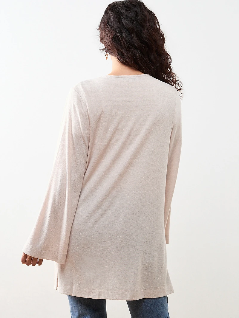 Petite Long Sleeve Edge-to-Edge Topper