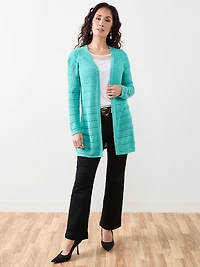 Petite Long Sleeve Open Stitch Cardigan
