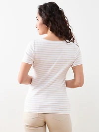 Petite Short Sleeve Scoop Neck Tee