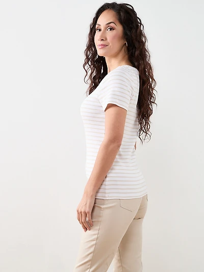 Petite Short Sleeve Scoop Neck Tee