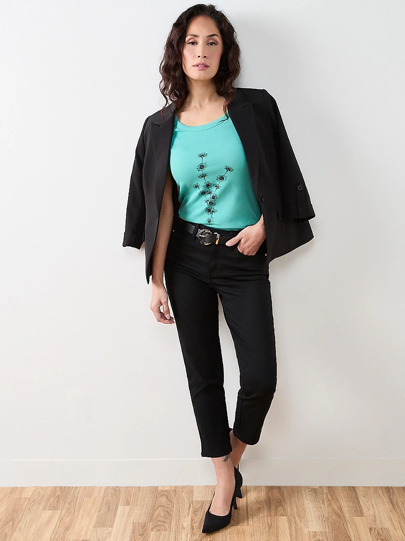 Petite Short Sleeve Scoopneck Tee