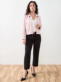 Petite Sleeveless V-Neck Button-Front Blouse