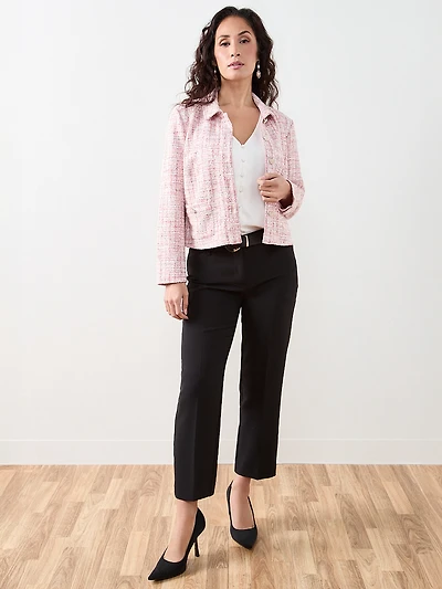 Petite Sleeveless V-Neck Button-Front Blouse