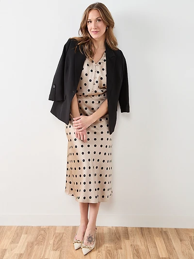 Satin Bias Cut Midi Skirt