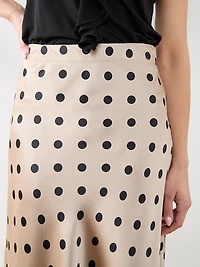 Satin Bias Cut Midi Skirt