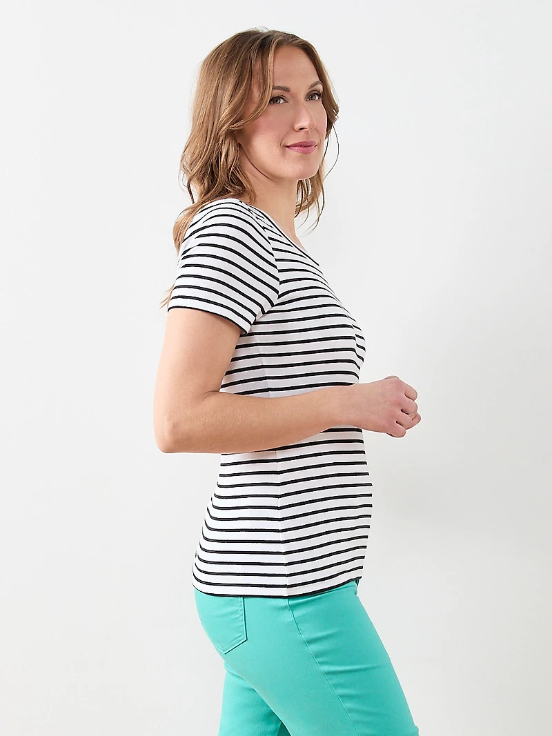 Short Sleeve Scoopneck Tee
