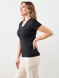 Short Sleeve V-Neck Tee