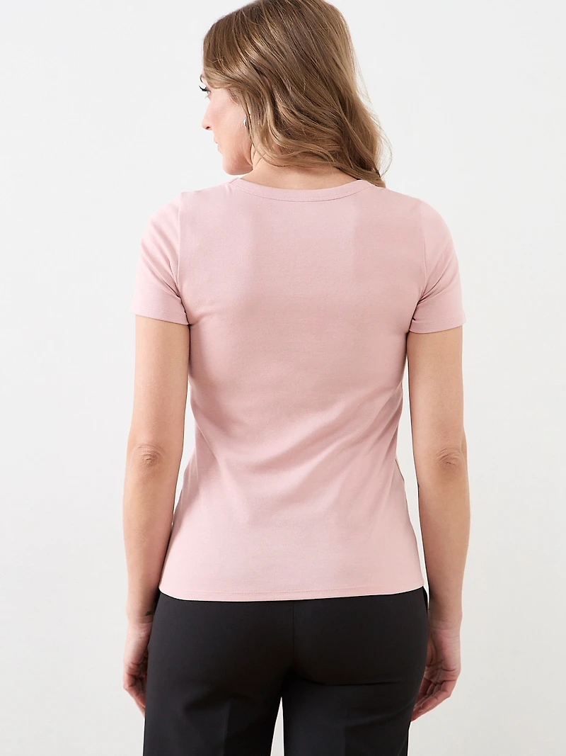 Short Sleeved V-Neck Tee