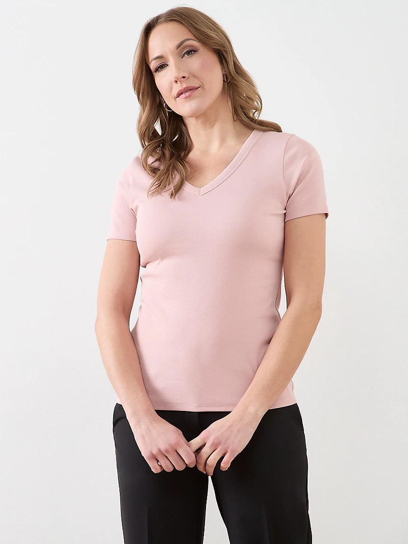 Short Sleeved V-Neck Tee