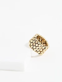 Antique Gold Chevron Stretch Ring