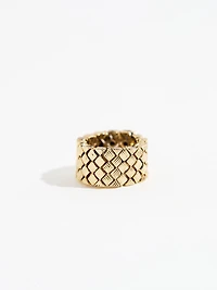 Antique Gold Chevron Stretch Ring