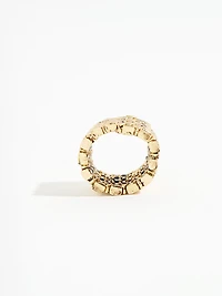 Antique Gold Chevron Stretch Ring