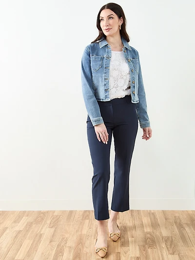 Sleeveless 3D Floral Mixed Media Top in White