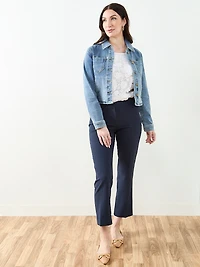 Sleeveless 3D Floral Mixed Media Top in White