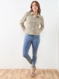 Knit Tweed Jacket in Tobacco