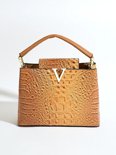 Tobacco V Handbag