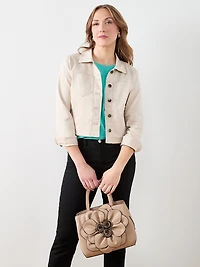 Mushroom Flower Detail Handbag