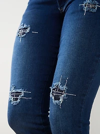 Blake Slim Diamond Patch Pull-On Jeans