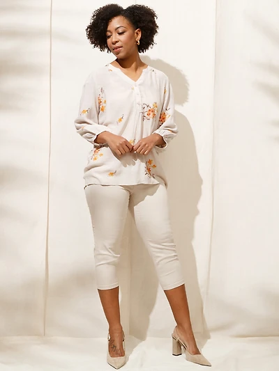 Emily Stone Microtwill Capri Pant