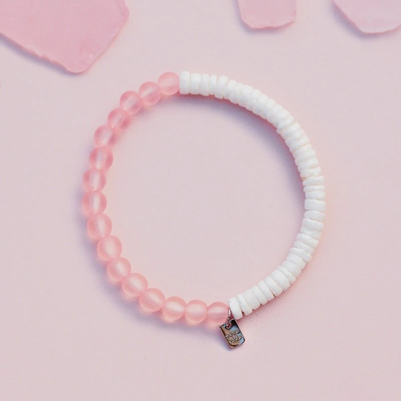 Puka Shell & Frosted Bead