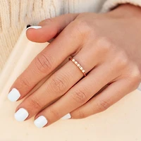 Mini Pearl Pavé Ring