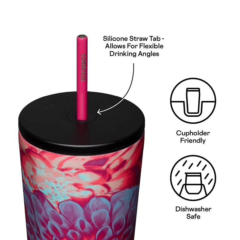 24oz Cold Cup Dopamine Floral
