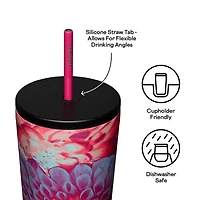 Cold Cup 24oz- Dopamine Floral