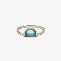 Half Moon Gemstone Ring