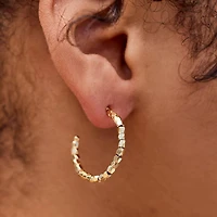 Diamond Cut Hoop Earring
