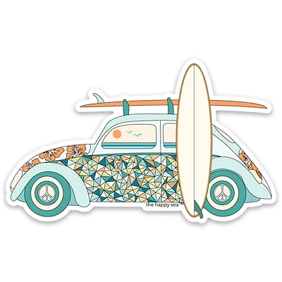 3" HIBISCUS BUG VINYL STICKER