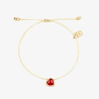 Heart Bead Bracelet- Red