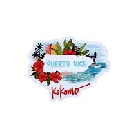 Puerto Rico Tropcal Sticker