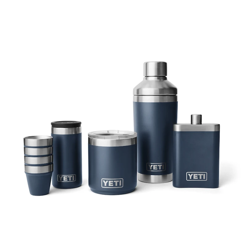 Flask 7oz.- Navy