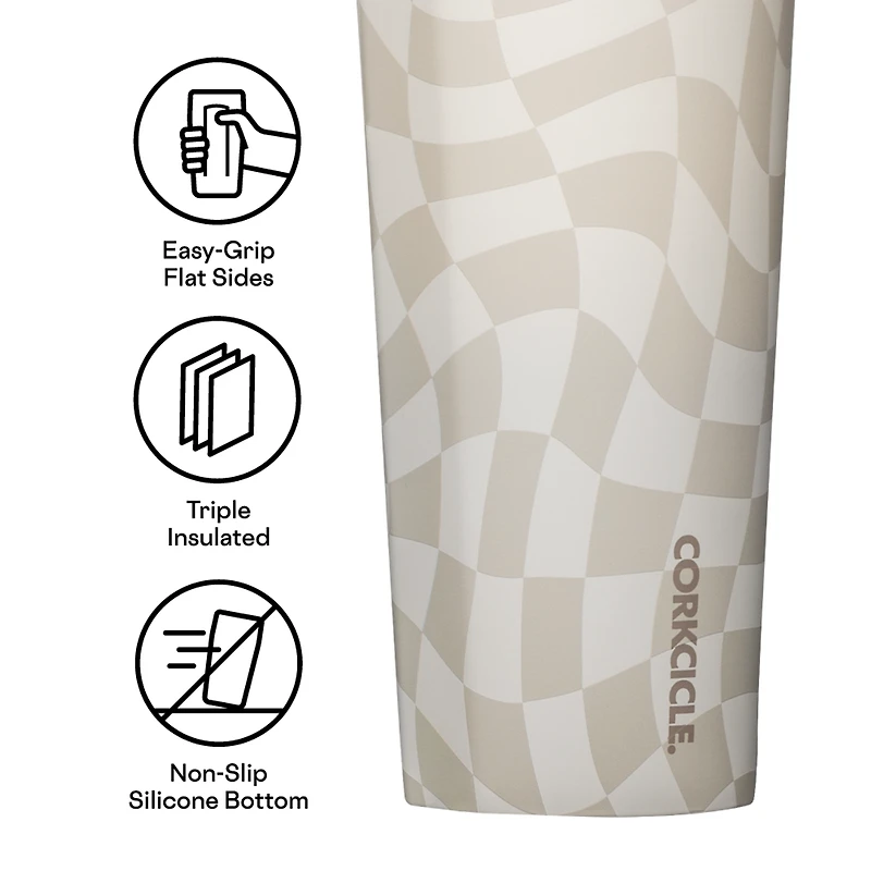 Tumbler 16oz - Wavy Check