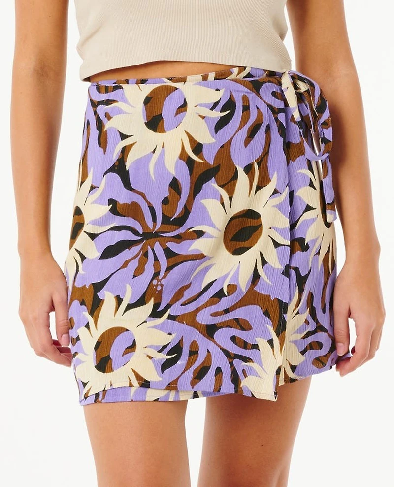 Sun Drenched Mini Wrap Skirt