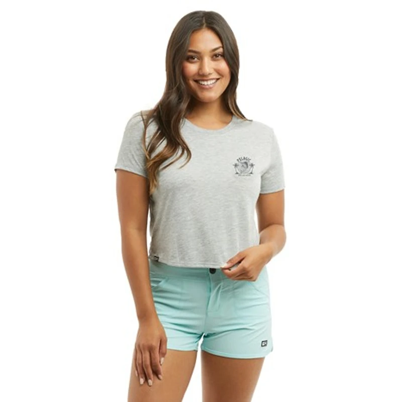 Ws Twin Palms Cropped Tee
