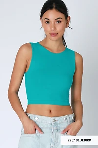 Clean Line Crew Neck Crop Top